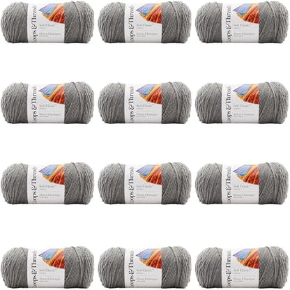 MICHAELS Bulk 12 Pack: Soft Classic™ Solid Yarn by Loops & Threads® by CraftSmart