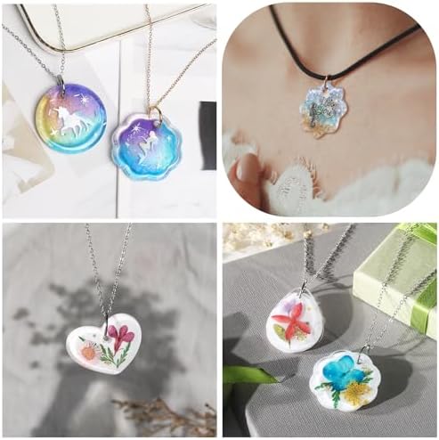 LET'S RESIN Keychain Resin Molds Silicone, 16 Cavity Pendant Casting Mold - Image 6