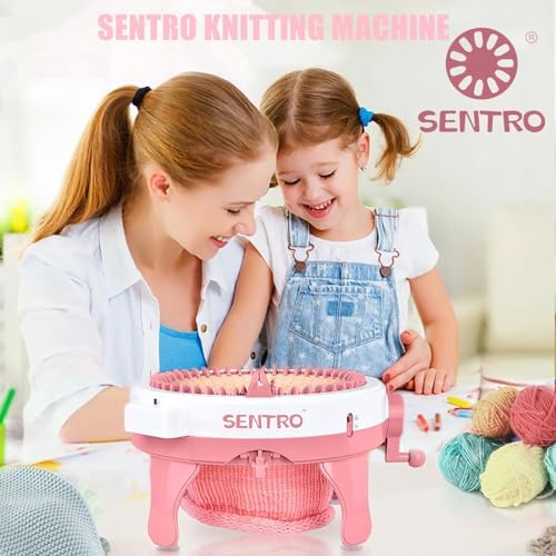 SENTRO Knitting Machine 48 Needles, Smart Circular Knitting Machine, Double Knitting Loom Machine for Adults Beginners,DIY Knitting Board Rotating Machine for Hat, Scarves, Socks - Image 2