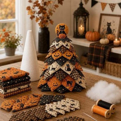 Daily Partner DIY Halloween Quilted Fabric Tree Kit by DailyPartner