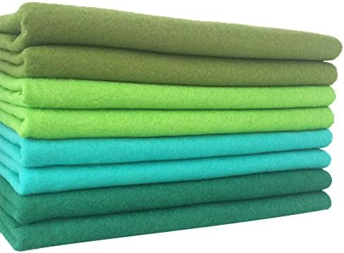 4pcs Thick 1.4mm Soft Felt Fabric Sheet Assorted Color Felt Pack DIY Craft Sewing Squares Nonwoven Patchwork (92x90cm Green) by flic-flac