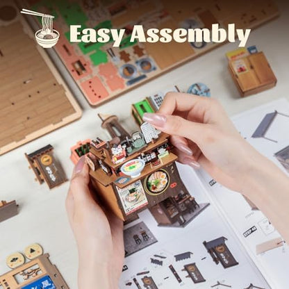 Fsolis Japanese Book Nook Kit - DIY Miniature House Kit (Morita-Ya Ramen) - Image 4