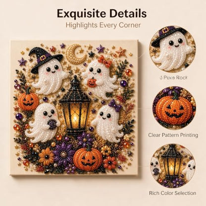 LDLXLHTE Halloween Ghost Pearl Art DIY Kit,Pearl Painting Kits for Adults - Image 6