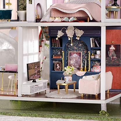 GuDoQi DIY Miniature Dollhouse Kit, Tiny House kit with Music, Miniature House Kit 1:24 Scale Monet Garden, Great Handmade Crafts Gift for Birthday Christmas Day - Image 3