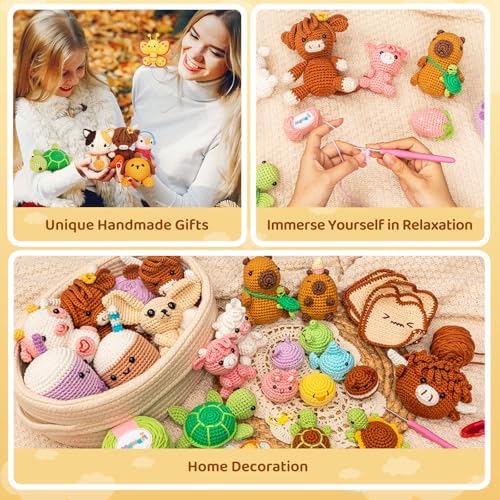 Mewaii Highland Cattle Crochet Kit for Beginners, 40% Extra Yarn - Image 6