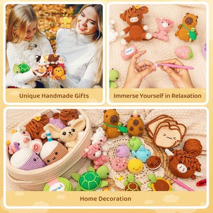 Mewaii Highland Cattle Crochet Kit for Beginners, 40% Extra Yarn - Image 6