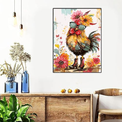 Meothan Framed Paint by Numbers Kits for Adults 12x16in with Wooden Easel - Image 5