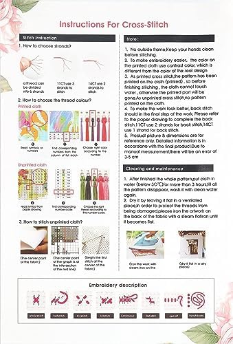 WUSARPLY Family Sunflower Stamped Cross Stitch Kits for Beginners Adults - Image 6