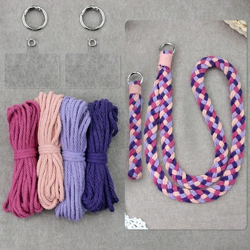 BUFANTL Macrame Kit for Beginners, Heart Decor Set - 2 Wall Hangings, 1 Keychain & 2 Napkin Rings for Romantic Gifts by Unknown