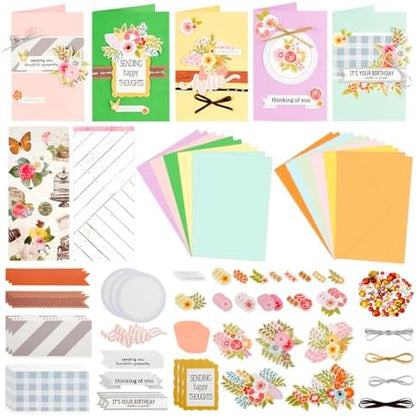 AHANDMAKER Paper Card Making Kits Colorful Handmade Greeting Card Kits for Christmas Day Cards, Easter Cards Birthday Invitation, DIY Envelope & Card Making, Slightly Lighter Color by AHANDMAKER