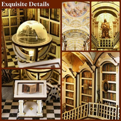 MiniCity Library of Gods DIY Book Nook Kit, Miniature House Puzzle with LED - Image 3