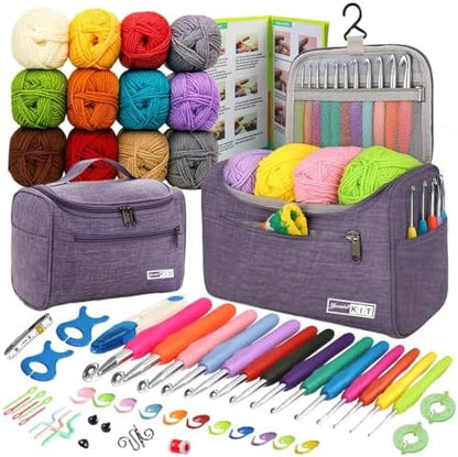 Yarniss Crochet Kit for Beginners with Instruction & Tutorial,Purple by Yarniss