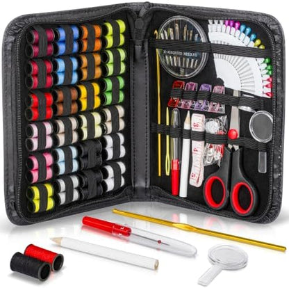 119-Piece Travel Sewing Kit for Adults & Kids, Small Needle & Thread Kit by ARTIKA