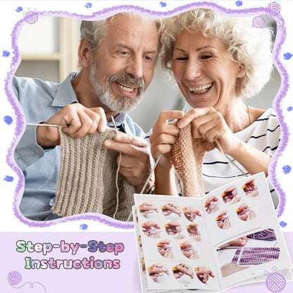 Katech Knitting Kit for Beginner Adults W/Socks Step-by-Step Instruction - Image 4