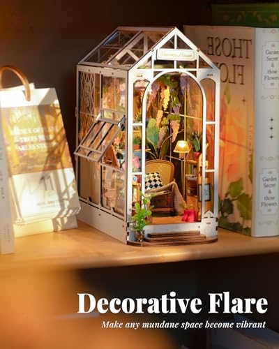 Rolife Book Nook Kit Garden House Snap-Fit 3D Wooden Puzzles for Adults - Image 4