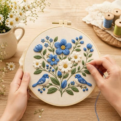 DIYDeligths Embroidery Kit for Beginners Adults Hand Needlepoint Craft - Image 2