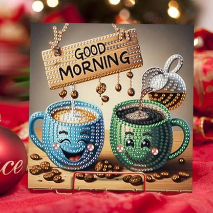 Diamond Art Cards with Envelopes–6PCS DIY Diamond Painting Greeting Cards Kit | Card Making Kit with Bling for Adults & Beginners | Birthday,Holiday & Thank You Cards (Afternoon Tea) - Image 3