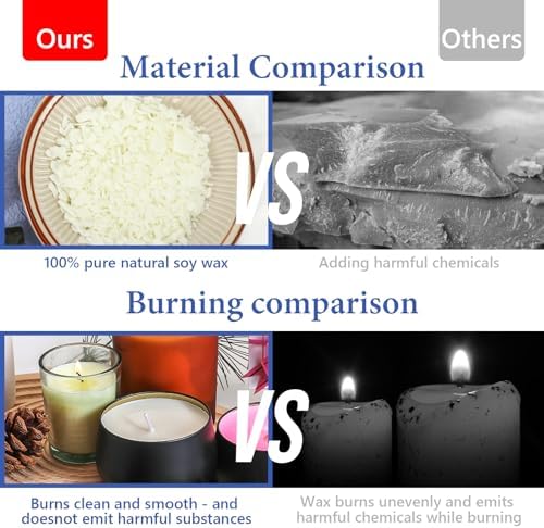 SAEUYVB 2 lbs Natural Soy Wax for Candle Making with Pouring Pot - Image 6