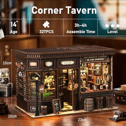 Book Nook Kit for Adults, DIY Miniature House Corner Tavern - Image 3
