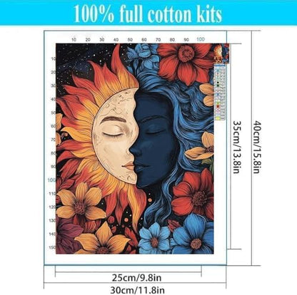 Jesus Stamped Cross Stitch Kits for Beginners Adults, Dimensions Needlepoint Art Crafts,Counted Cross Stitch Kits Embroidery Kits for Beginners Adults for Home Decor 13.8X13.8inch - Image 2