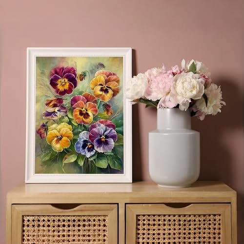 XSJDBYYQ Paint by Numbers Kit for Adults Beginner,Flower Oil Painting Kit Adult Paint by Number Kits on Canvas, Paint by Easy Acrylic Painting Home Wall Decor 16X20 Inch - Image 3