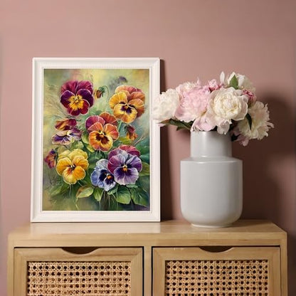 XSJDBYYQ Paint by Numbers Kit for Adults Beginner,Flower Oil Painting Kit Adult Paint by Number Kits on Canvas, Paint by Easy Acrylic Painting Home Wall Decor 16X20 Inch - Image 3