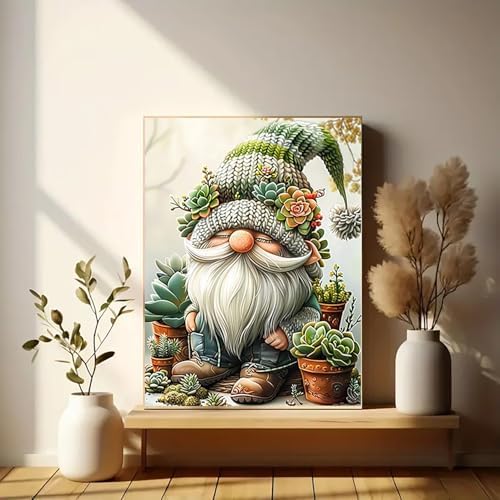 BYGFHLYW Easy Gnome Paint by Numbers Kit for Adults Beginner 16x20 in - Image 5