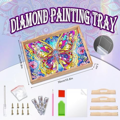 EWJRNSF Diamond Art Kits for Adults Wooden Serving Trays with Handles - Image 2