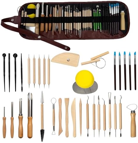 42 PCS Clay Tools Kit, Pottery Sculpting Tools for Carving, Molding, and Shaping Clay Crafts, Ideal for Beginners, Hobbyists, and Artists by Unknown