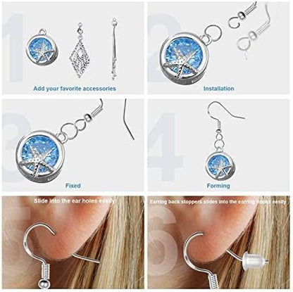 925 Sterling Silver Earring Hooks, 750PCS Earring Hooks Kit 250PCS/125Pairs Gold & Silver Hypoallergenic Earring Hooks with 250PCS Open Jump Rings and 250PCS Rubber Earring Backs for Jewelry Making