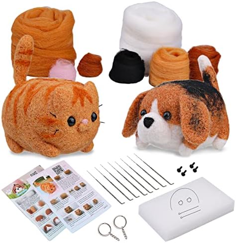 SHWAKK Needle Felting Kit, 2 PCS Dolls Needle Felting Starter Kit by SHWAKK