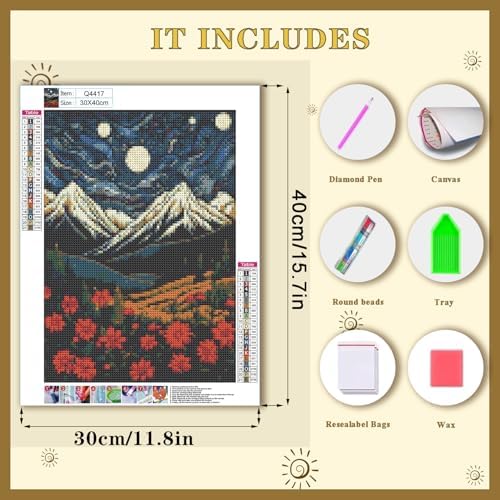 DOTSOPS Landscape Diamond Art Painting Kits DIY Paint by Diamonds - Image 3