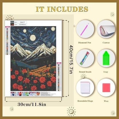 DOTSOPS Landscape Diamond Art Painting Kits DIY Paint by Diamonds - Image 3