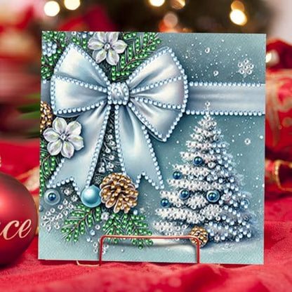 jinglinhh 6pcs Christmas Snowman Red Rose Diamond Art Painting Greeting Cards with Envelopes, DIY Card Making Kits for Adults, Diamond Art Postcards Christmas Cards Craft Gifts - Image 6