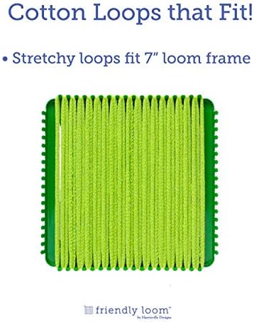 Harrisville Designs Friendly Loom Lime Color Potholder Cotton Loops 7" Traditional Size Loops Make 2 Potholders, Weaving Yarn Crafts Activities for Kids and Adults - Image 3