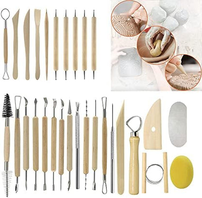 Clay Tools 40PCS Pottery Tools Clay Sculpting Tools Polymer Clay Tools Kit Ceramic Tools for DIY Handcraft Modeling Clay Carving Tools Set - Image 5