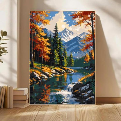 Mowana Landscape Paint by Numbers Kit for Adults Beginners - Image 2