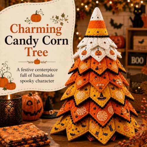 2026 New Christmas & Halloween DIY Quilted Fabric Tree Kit, 3D Layered Sewing Craft Set for Beginners, Christmas Tree Quilt Kit, Handmade Tabletop Holiday Decor, Gift for Craft Lover - Image 3