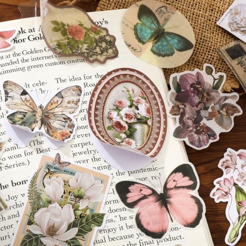 YagCu Butterfly Scrapbook Kit, Vintage Junk Journal Supplies - Image 4