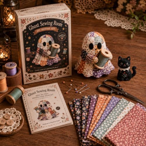 DHJJXQGX Ghost Patchwork DIY Sewing Kit for Halloween Crafts Decor Gift - Image 4