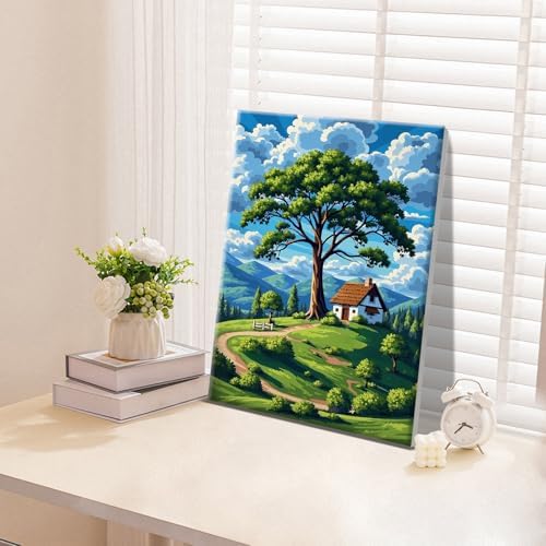 ATDMS Landscape Paint by Numbers Kit for Adults with Frame, 8x12 Inch - Image 7