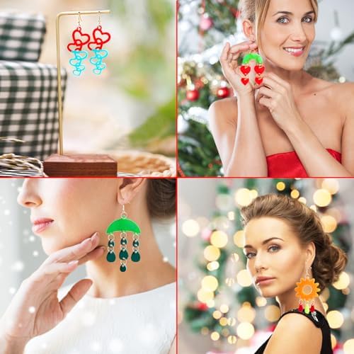 4 PCS Earring Resin Molds Multi Layer for DIY Pendant Keychain Earrings - Image 4