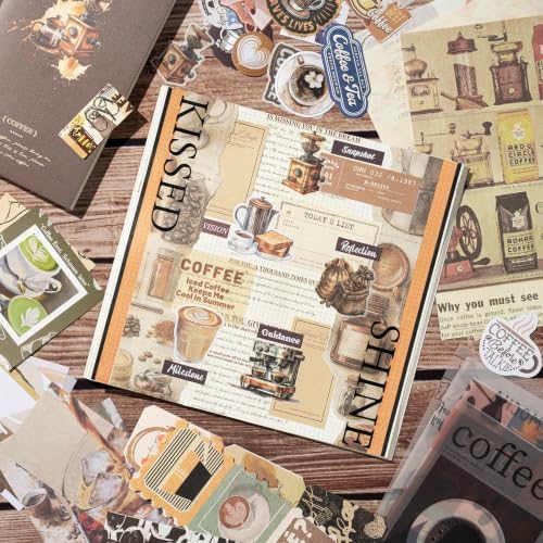 YagCu Coffee Scrapbook Kit, Vintage Junk Journal Supplies for Adults - Image 2