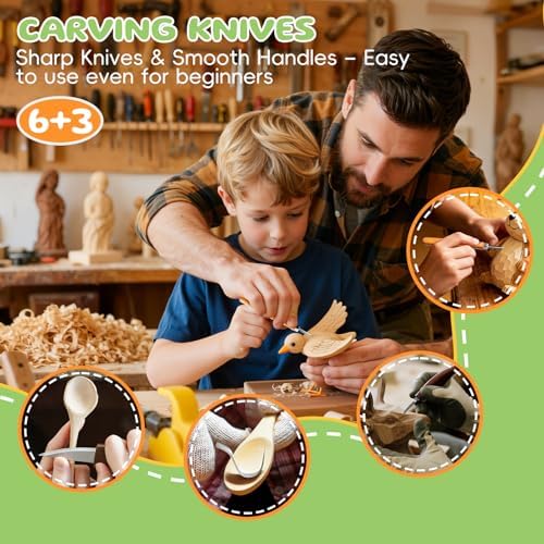 Housolution Wood Carving Kit with Carrying Bag, 30PCS Wood Carving Tools - Image 4