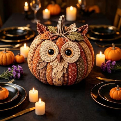 DIY Animal Pumpkin Sewing Kit - Autumn Fabric Animal Pumpkin Craft Set for Adults Beginners - Thanksgiving Handmade Fall Patchwork Craft Kit for Holiday Decor - Image 3