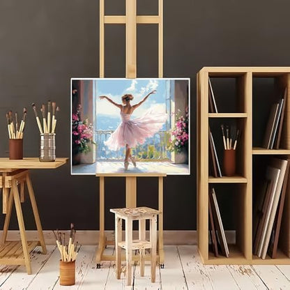 Natuyalo Dancing Girl Paint by Numbers Kit for Adults - Beautiful Woman Painting by Number on Canvas Without Frame, DIY Acrylic Art Crafts for Ideal Gift Home Wall Decor (16x20 Inch) - Image 2