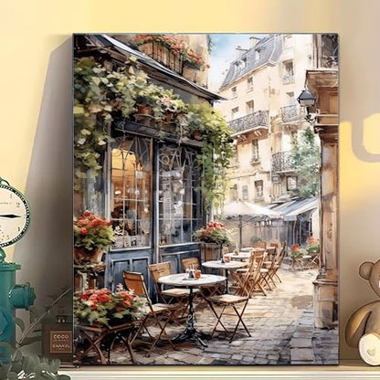 Arttoplus Street Cafe Paint by Numbers Kit for Adults Beginner 16x20 inch - Image 3