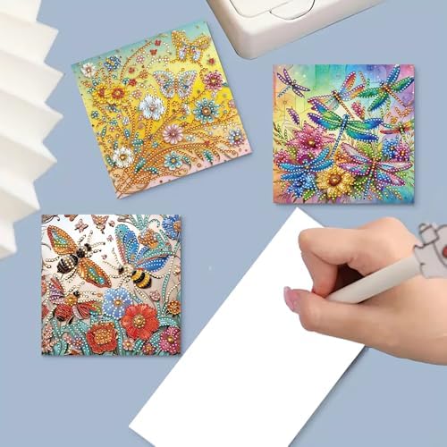 MaiYiYi 6 Packs DIY Butterfly Diamond Painting Birthday Cards Kit - Image 3
