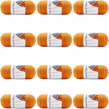 MICHAELS Bulk 12 Pack: Soft Classic™ Solid Yarn by Loops & Threads® by CraftSmart