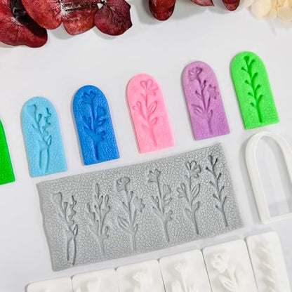 Xaekicr A1-4-9B-Handmade Jewelry Pendant Crafting Kit,Flower Plastic Molds Set, DIY Polymer Clay Printing Tools - Image 6